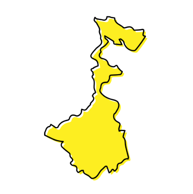 West Bengal Map Outline